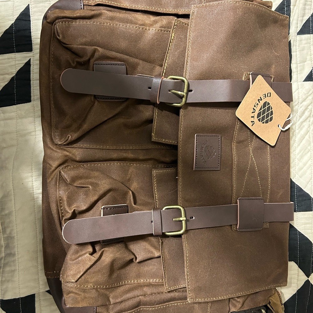 Brown Waxed Canvas Laptop Bag